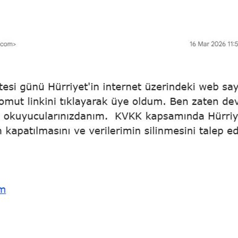 Üyeliğimin İptali Ve Veri Silme Talebine Cevap Almıyorum