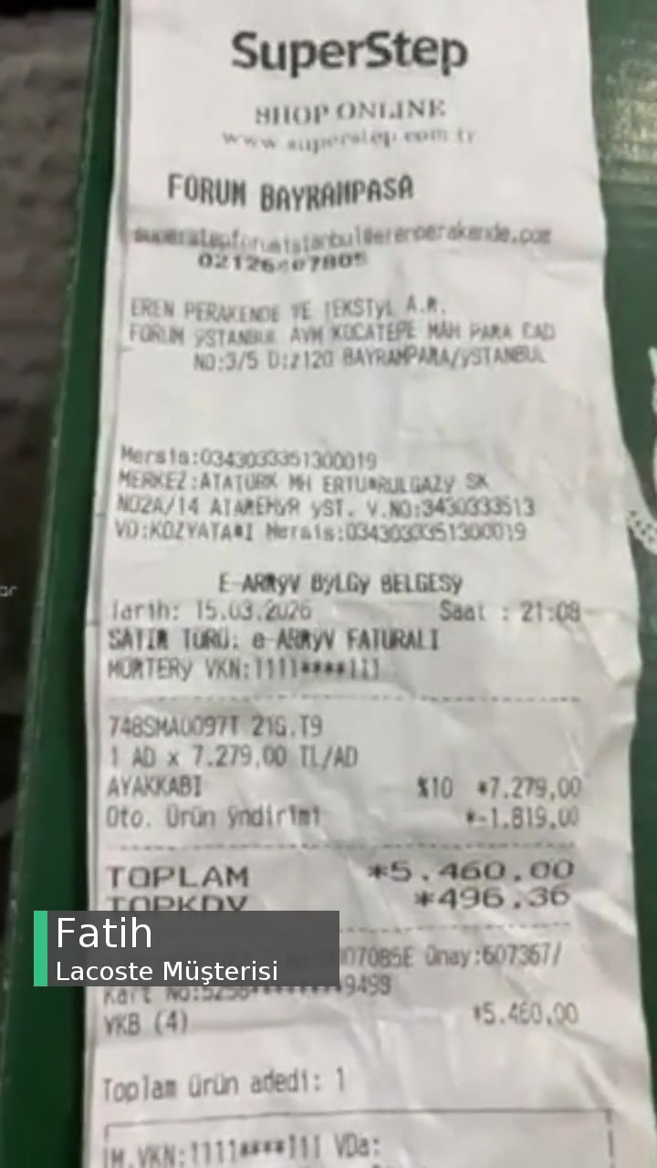 Lacoste Ayakkabı Pişmanlığı! videonun kapak resmi