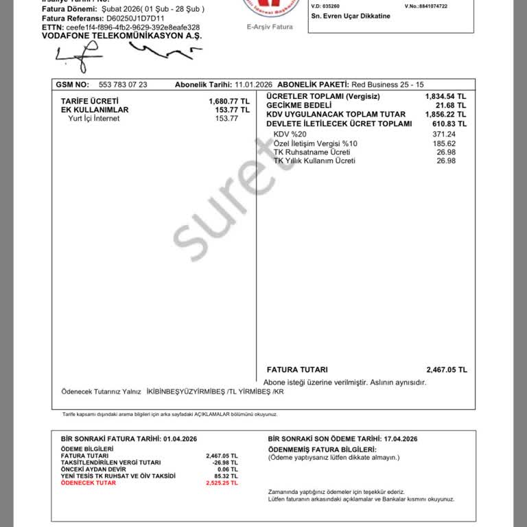 Kurumsal Red Hat Tarif İndirimi Uygulanmadı Ve 2500 TL Fatura