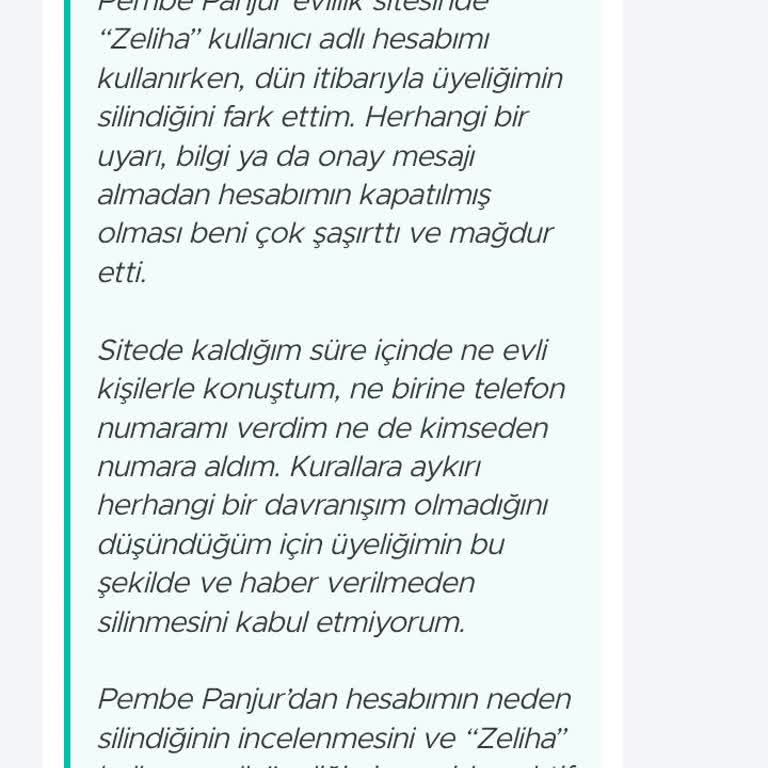 Hesabım Uyarısız Silindi, Yeniden Aktifleştirilmesini İstiyorum