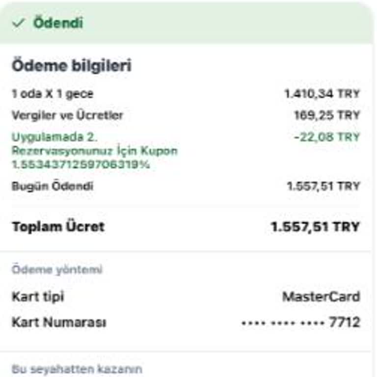 Agoda’nın Ödeme Hatası Nedeniyle Otelde Konaklayamama Ve 3.500 TL Ek Masraf