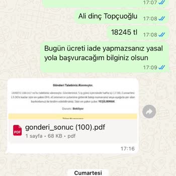 Teslim Edilmeyen Ürünler Ve Kalan Ücret İadesi