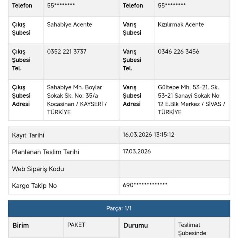 Sürat Kargo Teslim Gecikmesi Ve İletişim Sorunu