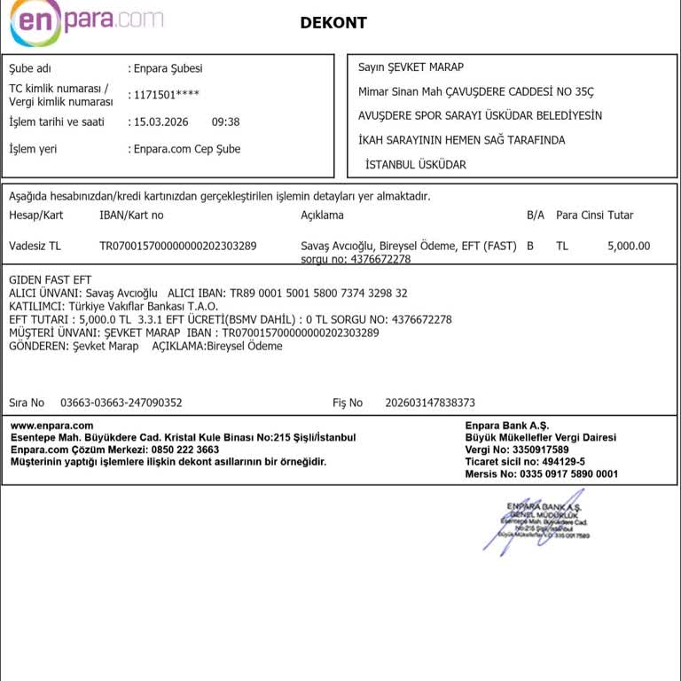 Mobilbahis'e Yatırdığım 5.000 TL Hesaba Yansımıyor Ve Geri Ödeme Bekliyorum