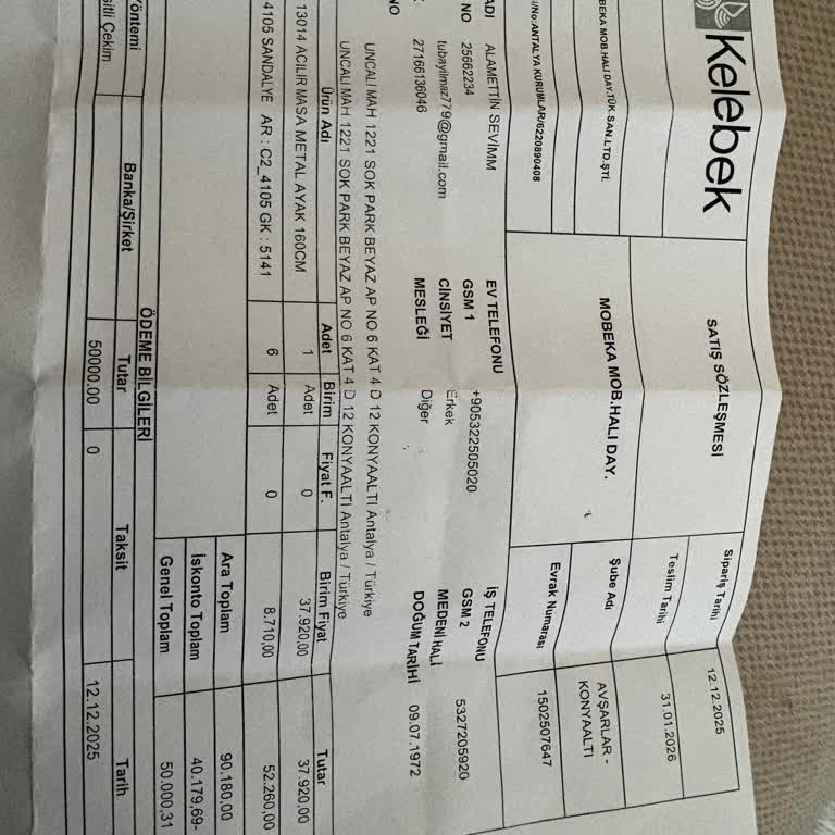 Kelebek Mobilya’da Teslimat Gecikmesi Ve Yanıltıcı Bilgilendirme Mağduriyetim