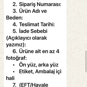 Mivora Moda Toplam Tutarın Tarafıma İade Edilmesini İstiyorum