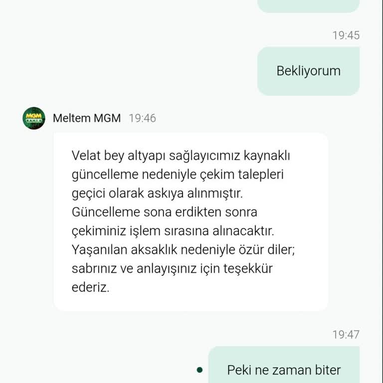 50.000 TL Para Çekim Gecikmesi Ve Canlı Destek Oyalaması