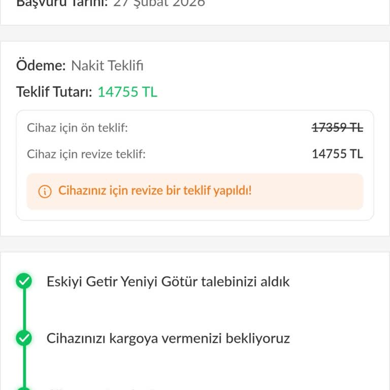 EasyCep’in Telefon Alım Teklifi Sonrası Ödeme Gecikmesi