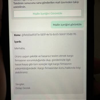 Sıfır Terlik Kargo Hasarı İddiası Ve Dolap’ın Sorumluluk Reddi