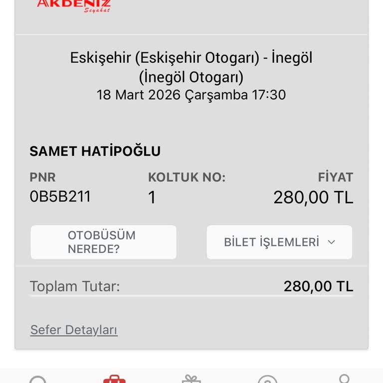 İnegöl Seferinde Gecikme Ve İkram Yokluğuna Şikayet