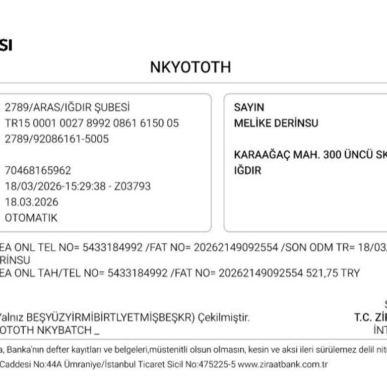 Şubat Faturamda Çifte Çekim, 521 TL Hemen İade Edilsin