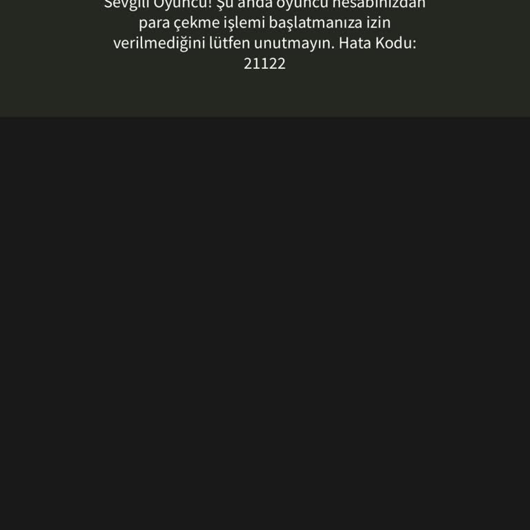 Para Çekme Engellendi: Hata Kodu 21122 Ve Destek Sorunları