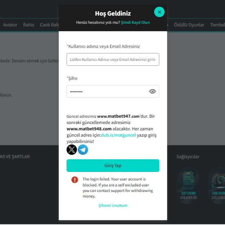 Matbet Üyeliğim Açıklama Alınmadan Kapatıldı, Yeniden Açma Talebi