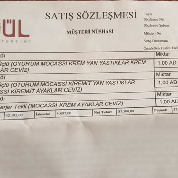 Pendik Şubesinde Ayıplı Koltuk Teslimatı Ve Çözüm Talebi
