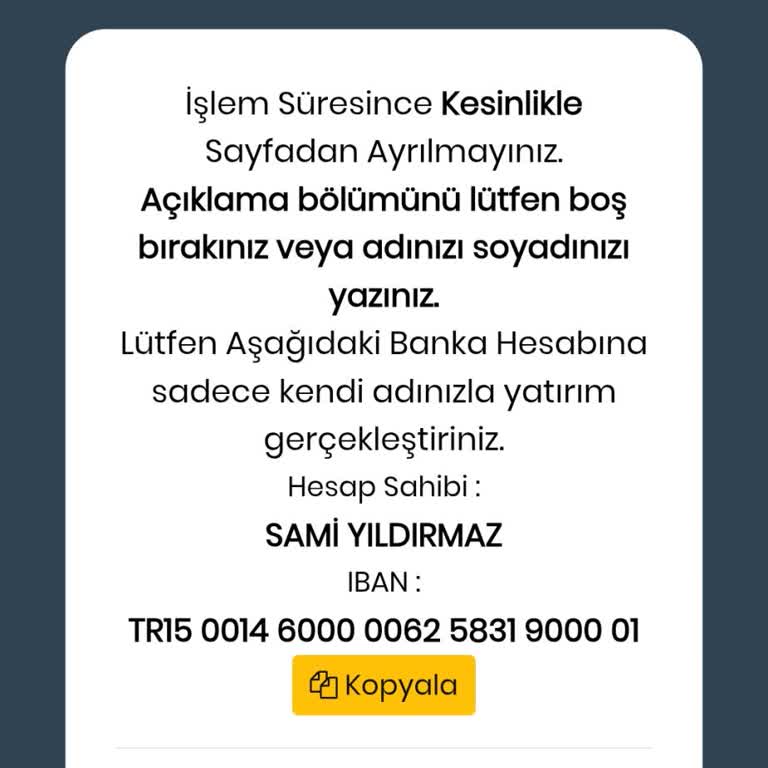 Gönderdiğim 1.000 TL Hesaba Yansımadı, İade İstiyorum