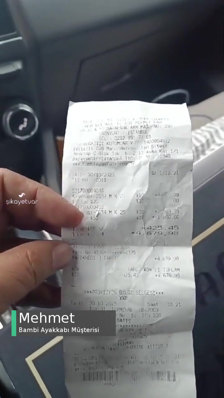 Bambi Ayakkabımda İmalat Hatası Var Değişmesini İstiyorum! videonun kapak resmi