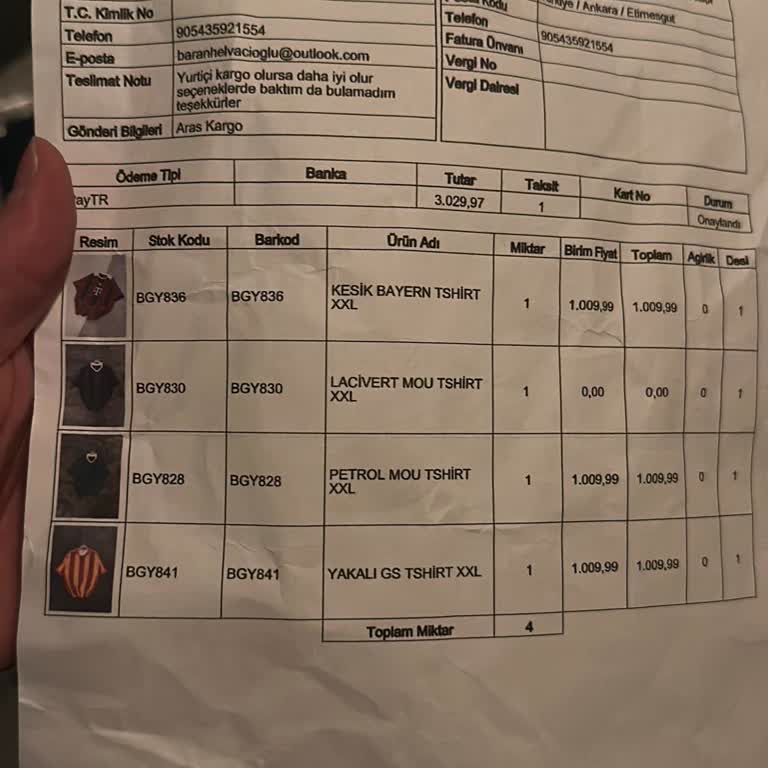 Eksik Tişört Ve İade Talebine Cevap Almayan Firma