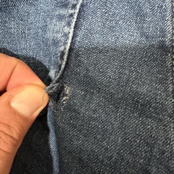 Mavi Pantolon Ağ Kısmı Erime Sorunu Ve Değişim Talebi