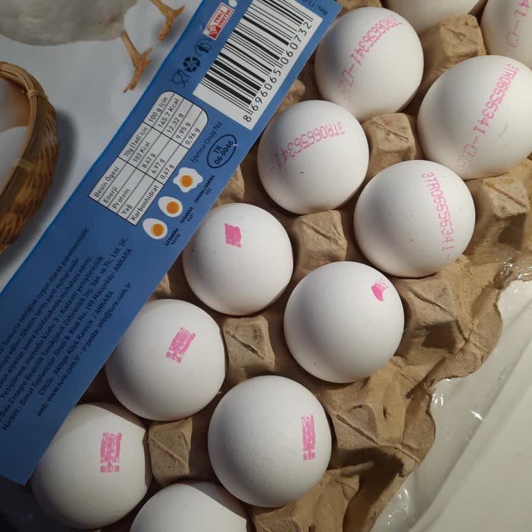 Türe Yumurta Yumurtalarının Son Kullanma Tarihi Ve Parti Numarası Okunmaz