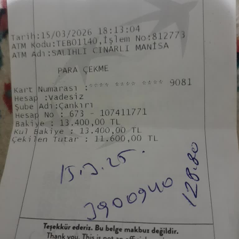 ATM Çekiminde Haksız 128,80 TL Kesinti Ve İade Talebi