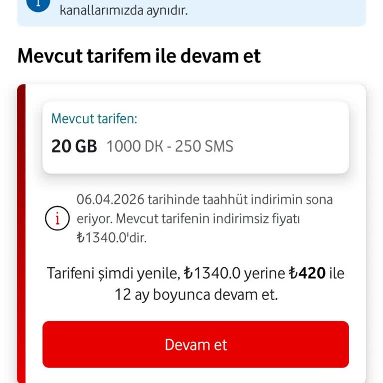 Faturalı Kırmızı Fırsat Tarifesinde Benim İçin Neden Daha Yüksek Ücret Teklifi