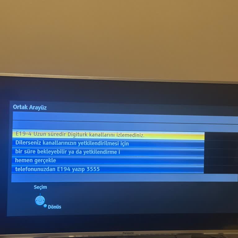 E19-4 Hatası Nedeniyle Kesintili Yayın Ve Ücretli Servis İstemiyorum