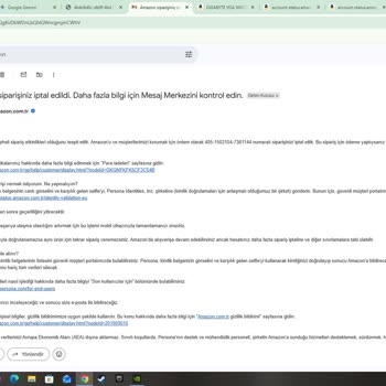 Amazon Tekrarlanan Sipariş İptalleri Ve Kimlik Kontrolü Sorunu