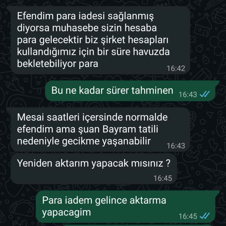 İade Edilmemiş 2000 TL Ve Sipariş Gönderilmedi