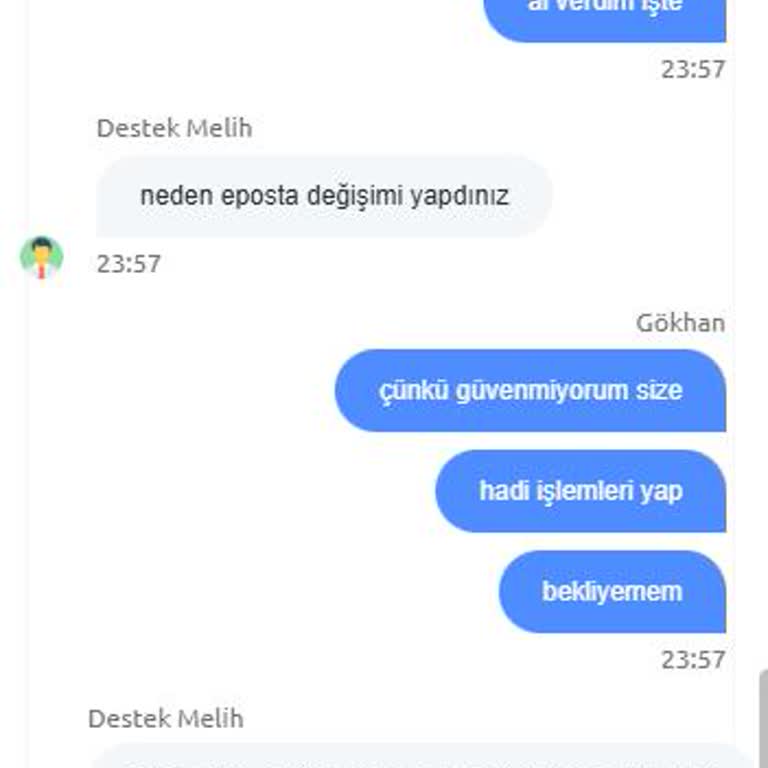 Destek Melih’in Gereksiz Mail Talebi Ve Kaba Üslubu Güveni Sarsıyor