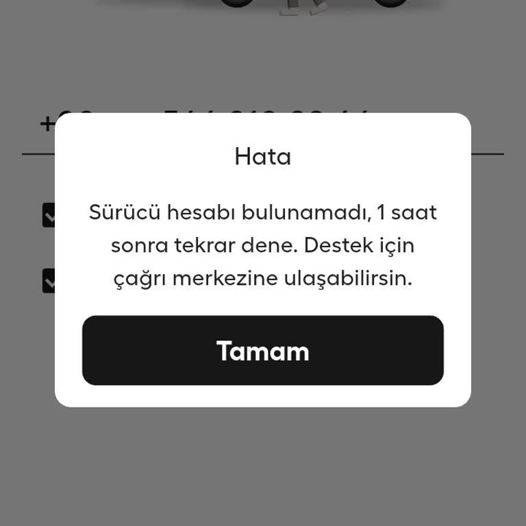 Hesap Bulunamadı Hatası Nedeniyle Uygulamaya Giriş Yapamama Ve Müşteri Hizmetine Ulaşamama