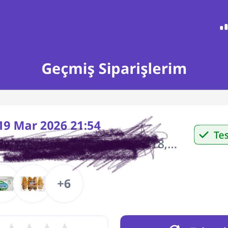 Teslim Edildi Görünen Sipariş Ürün Gelmedi, Önceki Siparişte Açılmış Süt Paketi