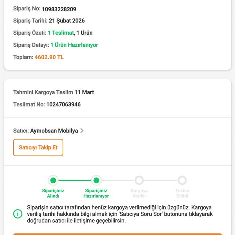 Elbise Dolabının Kargo Gecikmesi Beni Zor Duruma Soktu