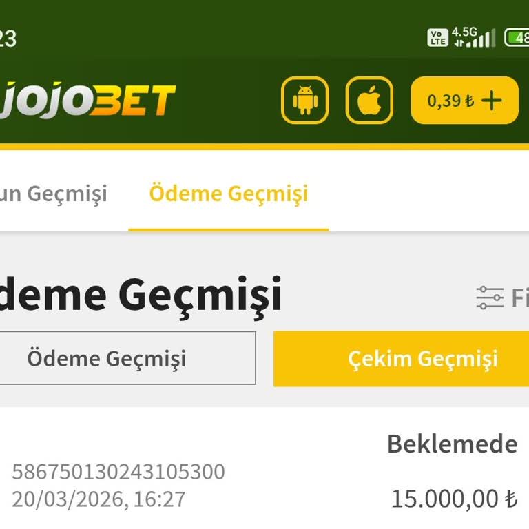 Jojobet'te Çekim Talebim 6 Saat Beklemede Ve Canlı Destek Cevapsız