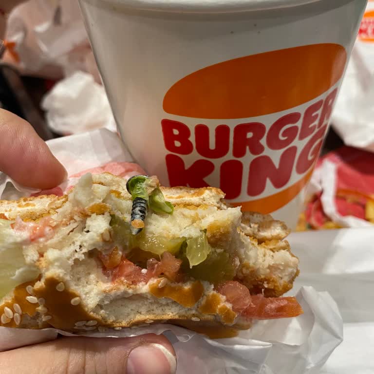 Burger King Hamburgerinde Vida Bulunması Hijyen Sorunu