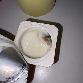Danone Tikveşli Danino Yoğurdun İçinde Siyah Bir Leke