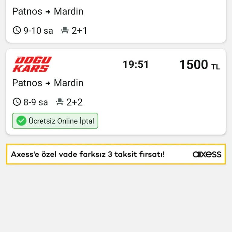 Patnos-Mardin Hatında Aşırı Bilet Fiyatları Tekelleşmeye Yol Açıyor