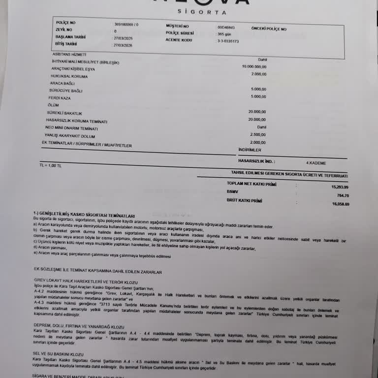 Neova Sigorta’da Müşteri Hizmetine Ulaşılamama Ve Hasarsızlık İadesi Bilgi Eksikliği