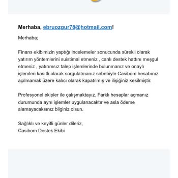 Şikayetim Sonrası Hesabım Açıklamasız Engellendi