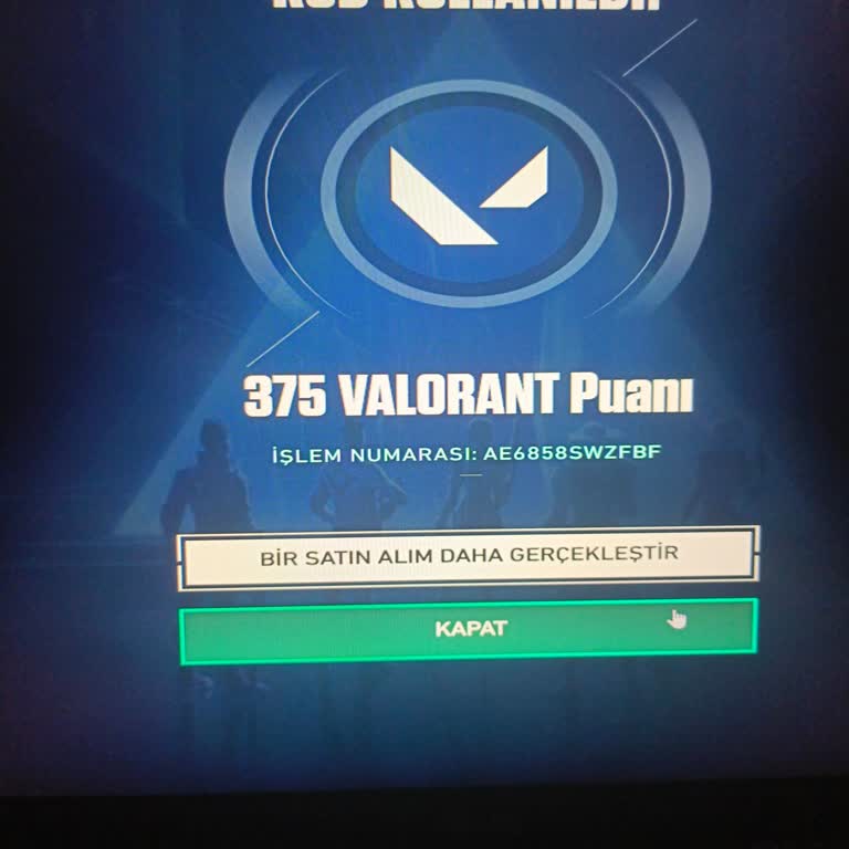 Oyun Dinar'dan Valorant VP Alımında Eksik Yükleme
