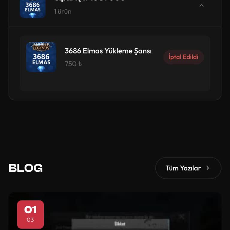 750 TL Havale Ödemesi Yapıldı Ancak Elmaslar Hesaba Yüklenmedi