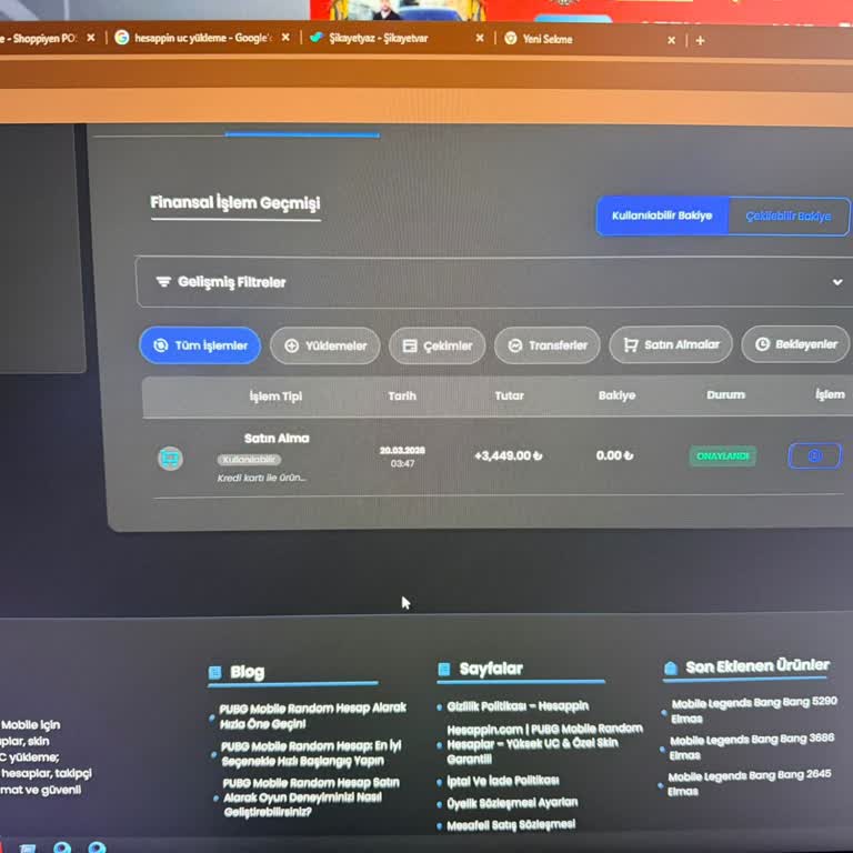 Hesap'tan UC Satın Alındı Hesaba Yansımıyor Ve Destek Cevapsız