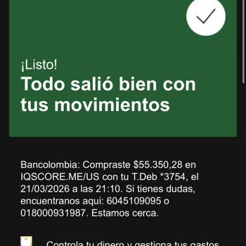Cobro no autorizado de IQScore.ME, solicito reembolso y cancelar suscripción