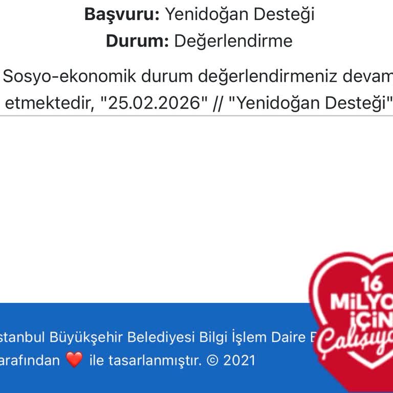 İBB Senin Yenidoğan Paketi Başvurusunda SMS Bildirimi Ve Takip Bilgisi Eksikliği