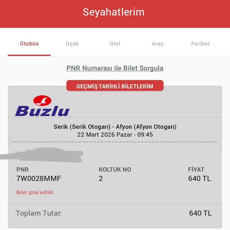 Buzlu Turizm Tarafıma Hiçbir Şekilde Bilgilendirme Yapılmadı