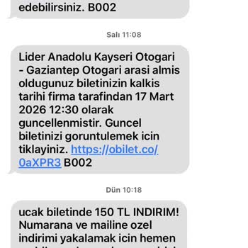 Lider Anadolu Otobüs Firmasının Gecikme Ve Sefer Saat Değişikliği Nedeniyle Yaşadığım Büyük Mağduriyet