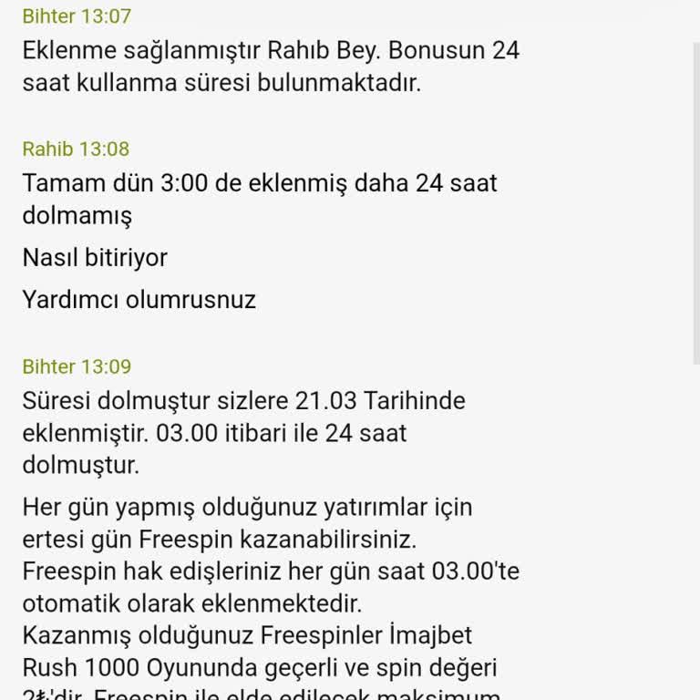 Bonus Süre Bilgisi Olmadan Free Spin Haklarım Süresi Doldu Dendi
