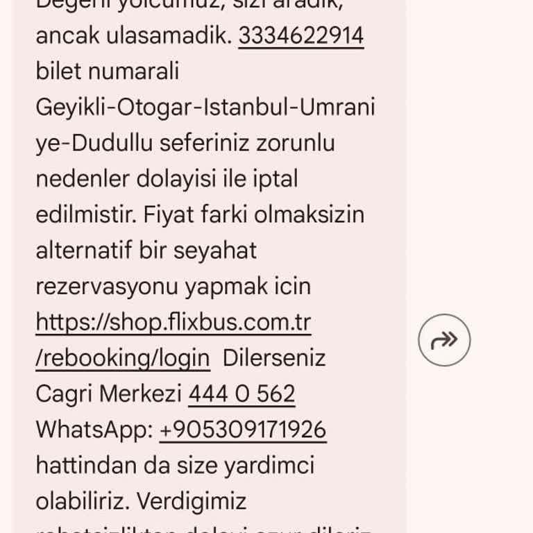 Kamil Koç Otobüs Seferinin Gecikmeli İptali Ve Müşteri Hizmetindeki Umursamaz Tutum