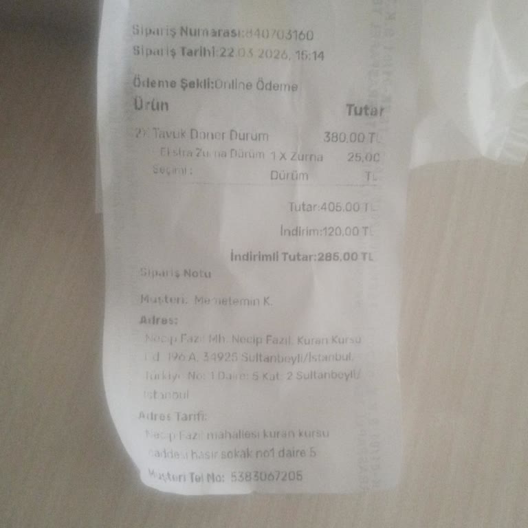 Yanlış Sipariş Ve Ücret Farkı İadesi Talebi