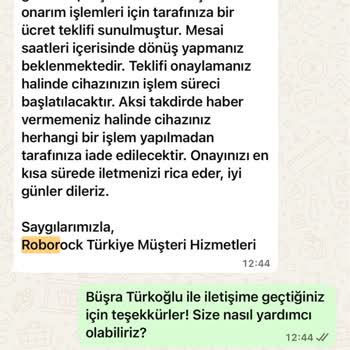 Garanti Kapsamındaki Roborock Robot Süpürge Arızası: Onarım Yanıltması Ve 13.000 TL Ücret Talebi