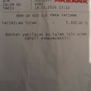 ATM'den QR Kodlu 5.300 TL Yatırımının Hesaba Yansımaması